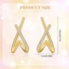 Gold Earrings for Women, Trendy Gold Stud Earrings Hypoallergenic Cubic