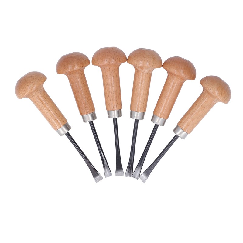 Wood Carving Chisel Set Kit Sculpture Hand Tools Mushroom Handle