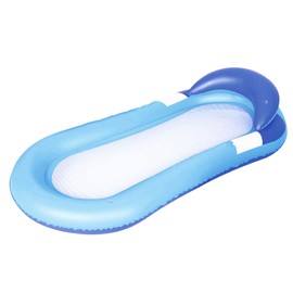Swimming Pool Single Inflatable Floating Raft Lounge Floating Chair Water Toy for Men WomenBlue