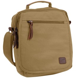 Rothco Mini Everyday Work Shoulder Bag School Crossbody Travel Tech Man Bag Purse - Coyote Brown