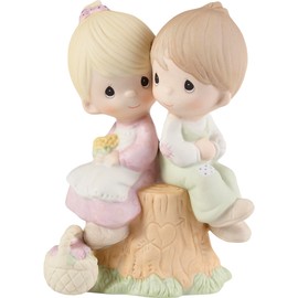 Precious Moments, Love One Another, Bisque Porcelain Figurine, E1376