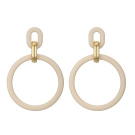 SIXDUTON Neon Earrings Women's Colourful Large Hoop Earrings Vintage 80s Earrings Women 90s Accessories Acrylic Round Earrings Fashion Jewellery Costume Carnival Theme Party, Acrylic, No Gemstone