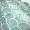 RoomMates TIL4571FLT StickTiles Aqua Scallop Peel and Stick Tile Backsplash