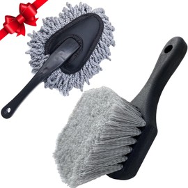 Wheel & Tire Brush for Car Rim, Super Soft Microfiber Car Dash Duster Brush for Car Cleaning Home Computer Cleaning Brush Dusting Tool, Car Duster, Car wheel brush, wheel brushes for cleaning wheels.