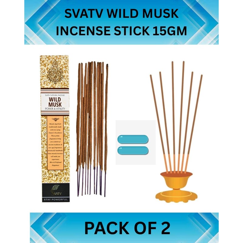 SVATV Herbal & Ancient Method Musk Incense Sticks with 6