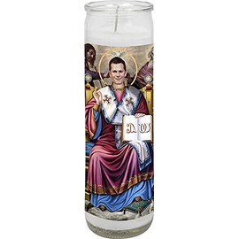 Famous Football Player Legend Prayer Candle - 8 inch Glass Prayer Votive Saint Candle