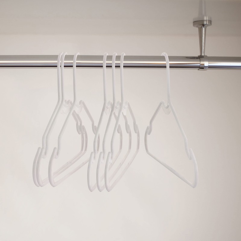Elama Home 50 Piece Plastic Hanger Set with Notched Shoulders