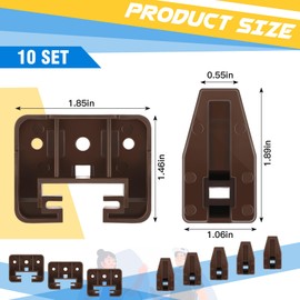 Ripeng 10 Set Plastic Drawer Slides and Guides Drawer Replacement Part Undermount Drawer Slides Stopper for Center Mount Drawer Slides Plastic Drawer Guides for Dresser