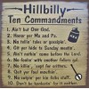 Southern Home Signs Hillbilly 10 Commandments Primitive Country Canvas Sign Home Decor