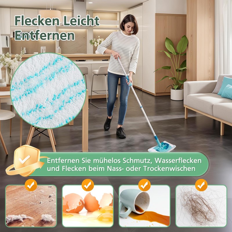 6 Pack Replacement Mop Covers for Leifheit Clean Twist M