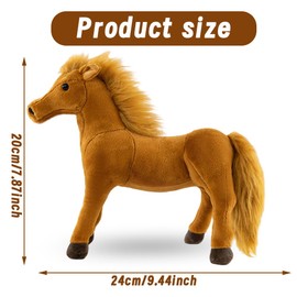 Horse Soft Toys, Cuddly Soft Toy Pony for Kids, Horse Stuffed Animals, Plush Pony Stuffed Animal Presents for Kids Birthday Party Decoration-20cm