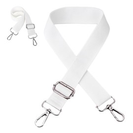 XXLKVSK Wide Shoulder Bags Strap Handbag Strap Polyester Handbag Straps Crossbody djustable Replacement Bag Strap with Metal Swivel Hooks for Crossbody Bags Gym Bags and Tote Bags (white)
