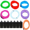 JYtrend 7 Pack 9ft Neon Light El Wire w/Battery Pack