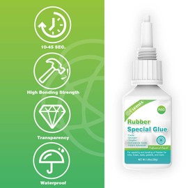 Viomis 30g Rubber Glue, Instant Super Glue for Rubber, Fast Dry Strong Strength Rubber Adhesive, Clear Flexible Glue for Rubber, Tire, Boots, Belt, Foam Rubber, DIY Craft, Car, Rubber Edge Tube Shoes