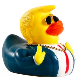 Rubber Ducks Car Duck Dashboard Decoration Squeak Ducks Toys Car Ornaments Car Décor Accessories with Sunglasses and Golden Necklace