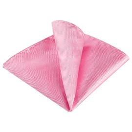 Allegra K Men's Pocket Squares Classic Satin Polka Dots Solid Color Handkerchiefs for Wedding Business One Size Pink