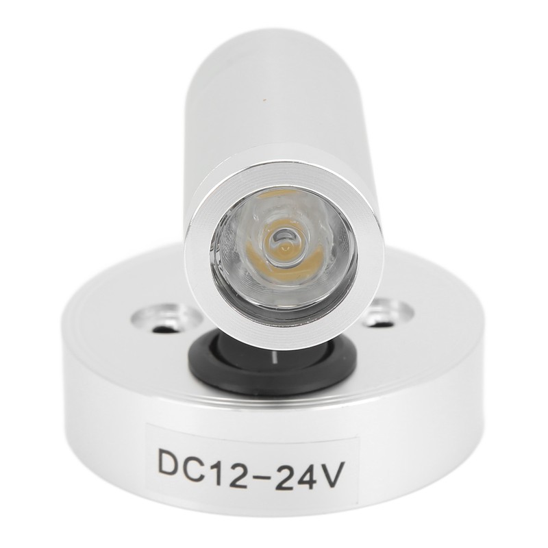 12‑24V 3W LED Reading Light Bedroom Bedside Lamp Chrome Aluminum