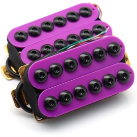 High Output Invader-Style Guitar Humbucker Pickups Ceramic Magnet for Electric Guitar Neck & Bridge Set (Purple)