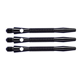 RED DRAGON Knurled Aluminium Short Stems - Black - 4 sets per pack (12 Stems in total)