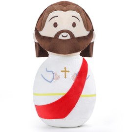 COSKINGLAND Jesus Plush Stuffed Doll - 11 Inch My Friend Jesus Plushie Toys, Bible Savior Jesus Plush Pillow, Christian Religious Stuffed Dolls, Christmas Baptism Birthday for Kids Girls