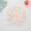 Toddler Girls Flower Knit Sweater Fall Winter Clothes Long Sleeve