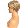 Royalfirst Short Straight Synthetic Fiber Blonde Hair Wig for Women