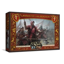 CMON A Song of Ice and Fire Tabletop Miniatures Game Lannister Halberdiers Unit Box - Enhance Your Forces! Strategy Game for Adults, Ages 14+, 2+ Players, 45-60 Minute Playtime, Made