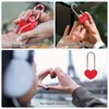 VeYocilk 3.5" 50mm Love Lock Heart Padlock,Red Single Heart Wish