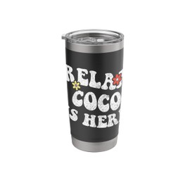 Retro Groovy Relax COCO Is Here Funny Mother's Day Name Stainless Steel Insulated Tumbler