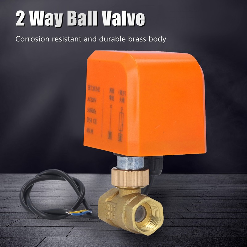 DN15 2 Way 2 Wire Electrical Ball Valve Normally Open