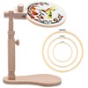 TINDTOP Beech Wood Embroidery Hoop Stand, with 3pcs Embroidery Hoops