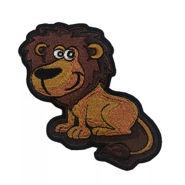 Cartoon Lion Fun 3 x 3 inch Cap Hat Patch IV5593 F4D18N
