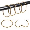 Mafegu 30Pcs Shower Curtain Hooks,Metal Oval Shower Curtain Hooks Roman