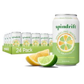 Spindrift Lemon Limeade Can 12 Ounce (Pack of 24)