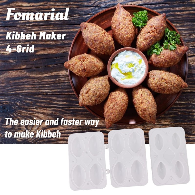 Pack of 2 Kibbeh Roll Maker Mould 4/9 Grid Plastic