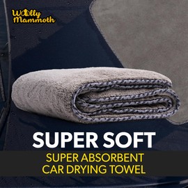 Chemical Guys Woolly Mammoth Large Microfiber Drying Towel - 36 x 25 Inch Gray, Ultra Plush Super Absorbent Car Drying Towel for Cars, Trucks, SUVs, Motorcycles, RVs, and Auto Detailing