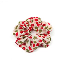 FOMIYES 4pcs Chiffon Hair Ties Cherry Print Headwear Girls Hair Accessories Elastic Curly Headbands