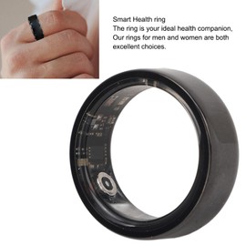 Generic Health Tracker Ring, Fashion and Technology, Ceramic, IP68 Waterproof, for Android and iOS Devices, JYouPro App (Size 9)