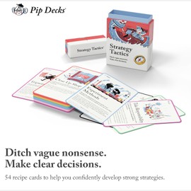 Pip Decks Strategy Tactics Card Deck, Business Tool to Improve Your Strategic Planning, Business Strategy and Business Management, 54 Cards in a Case