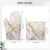 Oven Mitts and Pot Holders Marble Gray Gold White Silicone