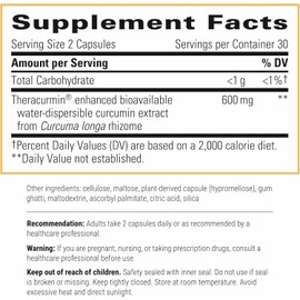 Integrative Therapeutics Theracurmin HP - Heart & Joint Health Support* - Muscle Recovery Support* - 27x More Bioavailable Than Standard Curcumin Extract - 120 Capsules (60 Servings)