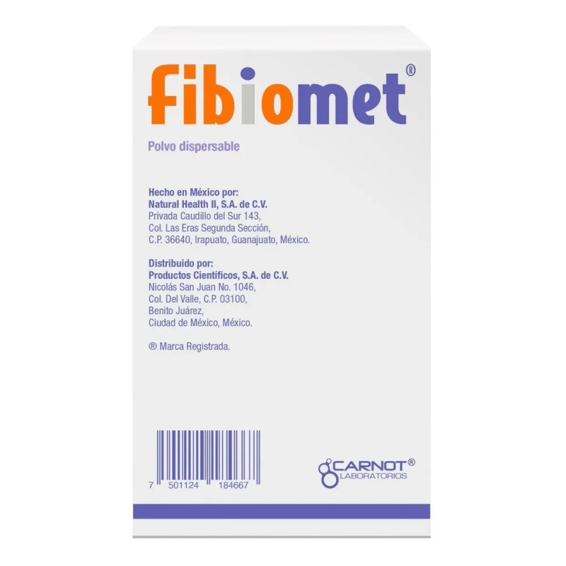 Suplemento Alimenticio Fibiomet Naranja 10 Sobres De 9 Gr