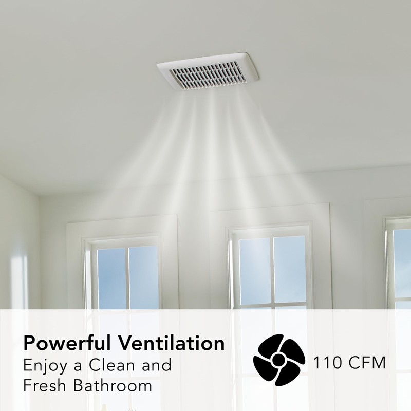 Broan-NuTone Bathroom Exhaust Fan, Easy Install, Powerful 110 CFM, Quiet