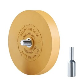 Rubber Eraser Wheel Kit for Adhesive Removal - Power Drill Attachment Tool for Auto Decals, Metal & Glass Surfaces (Heavy-Duty Abrasive Discs)