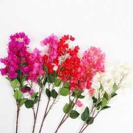 Li Hua Cat Artificial Flower Decoration Bougainvillea spectabilis Willd Silk Cloth Flowers sea Bright Your Home for Home Decor Table Decor DIY Flower Arrangement (Style 2-Purple)