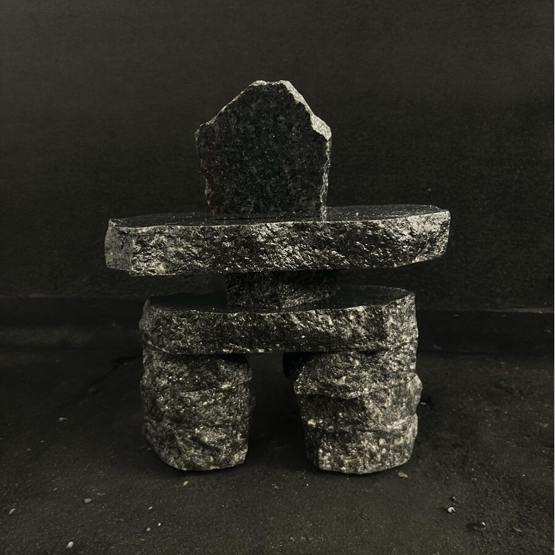 3.5" Tall Granite (Stone) Inukshuk