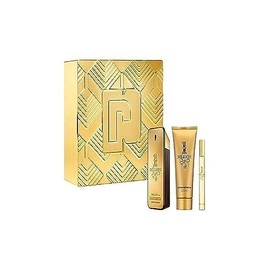 Paco Rabanne One Million 3-Piece Set for Men, (3.4 Oz Eau De Toilette Spray + 3.4 Oz Shower Gel + 0.33 Oz Travel Spray)