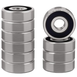 XiKe 10 Pcs 6301-2RS Double Rubber Seal Bearings 12x37x12mm, Pre-Lubricated and Stable Performance and Cost Effective, Deep Groove Ball Bearings.