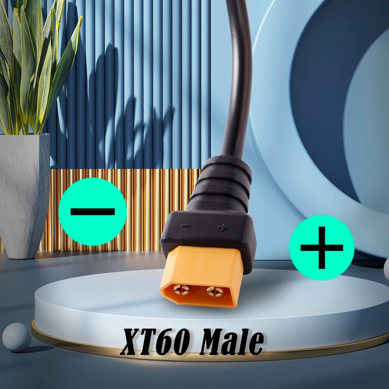 GINTOOYUN DC 8mm to XT60 Power Cable,90 Degrees Right Angle
