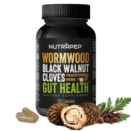 Wormwood Black Walnut Clove Capsules - Natural Detox Gut Cleanse - Digestive Health & Intestinal Support - Advanced Wormwood Combination Walnut Herb Extract Supplement for Adults